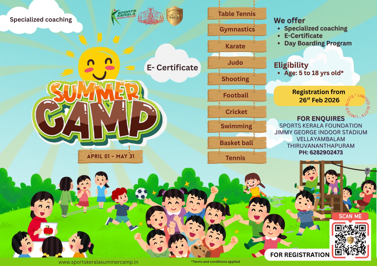 Registration for Summer Camp by SKF